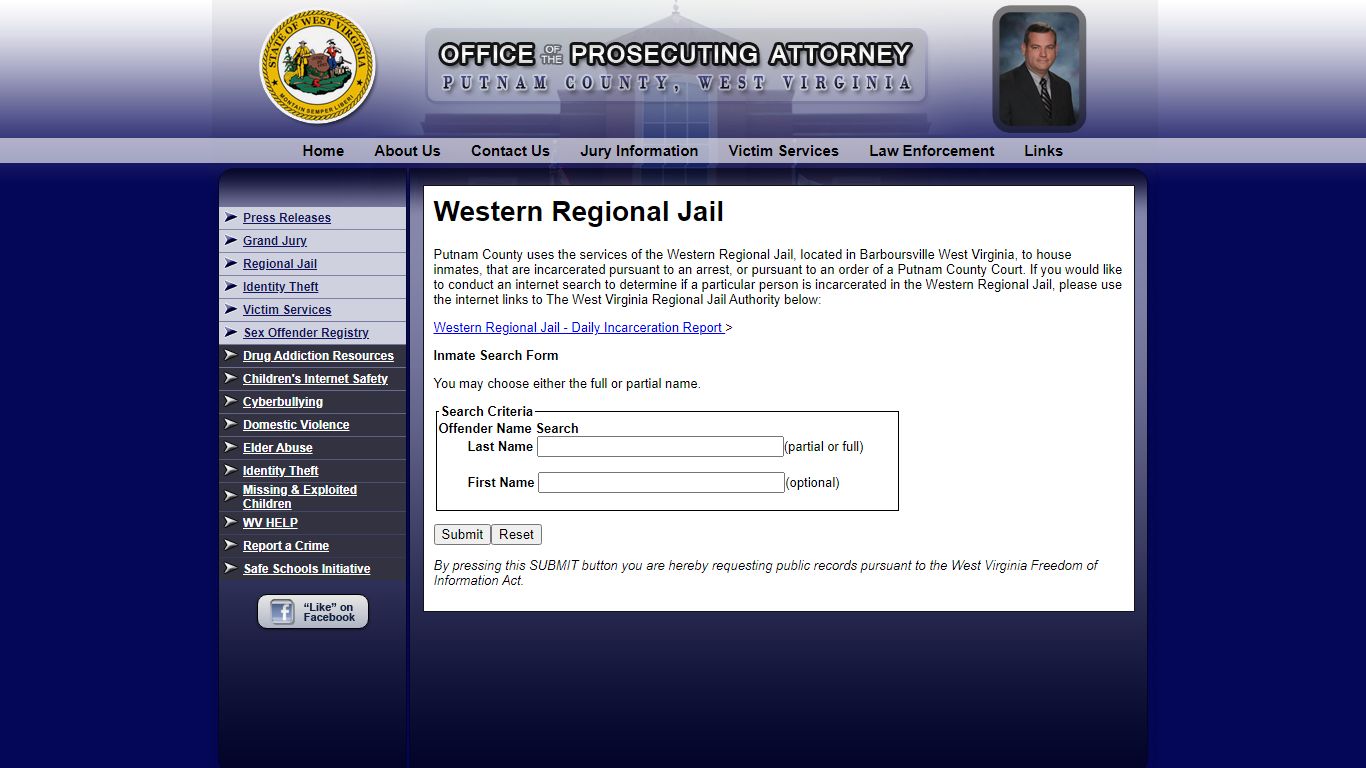 Western Regional Jail :: Office of the Prosecuting Attorney - Putnam ...